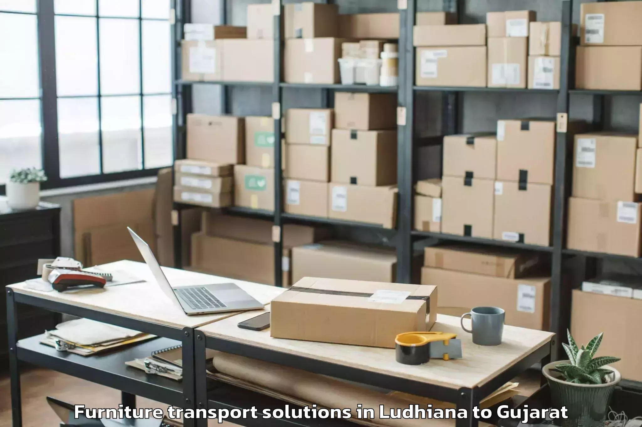 Expert Ludhiana to Gidc Furniture Transport Solutions